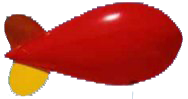 small red color advertising small blimps