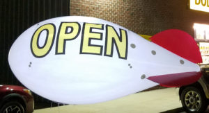 small blimp with LED light for promotions